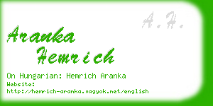 aranka hemrich business card